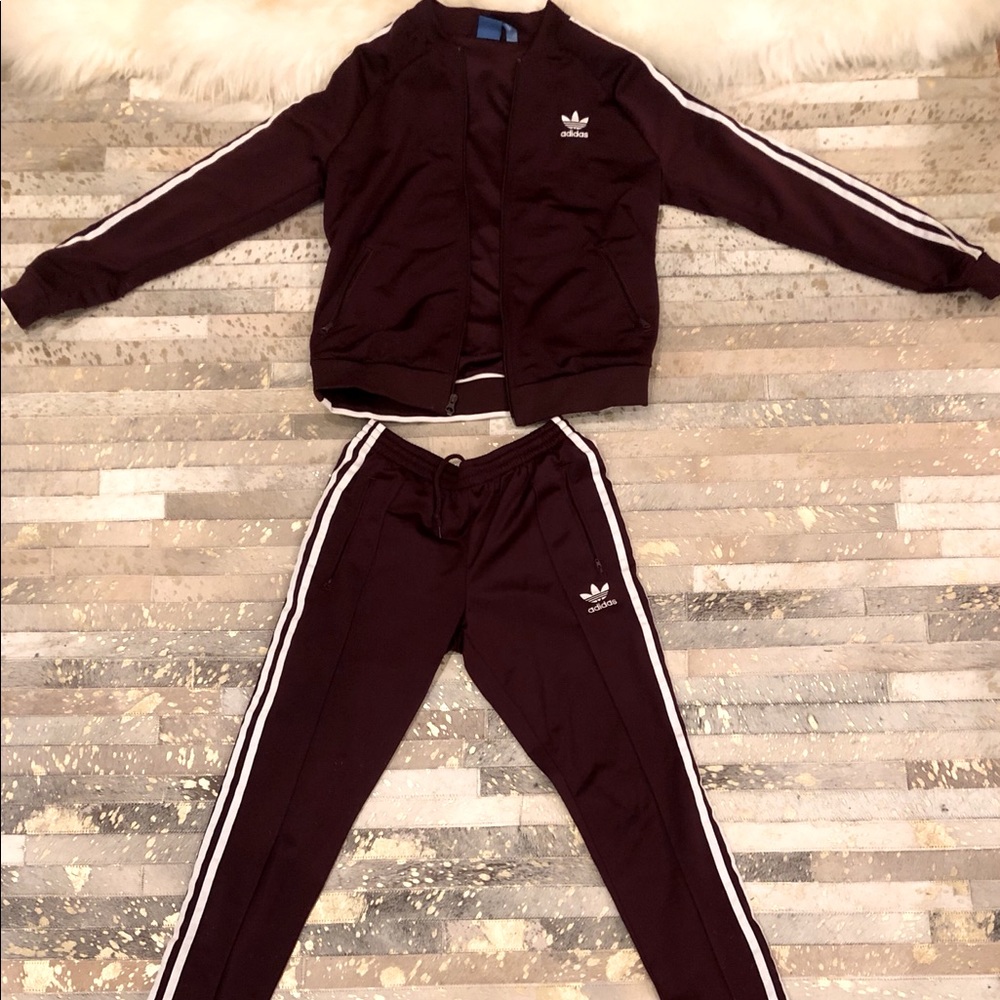 Merlot Adidas Tracksuit